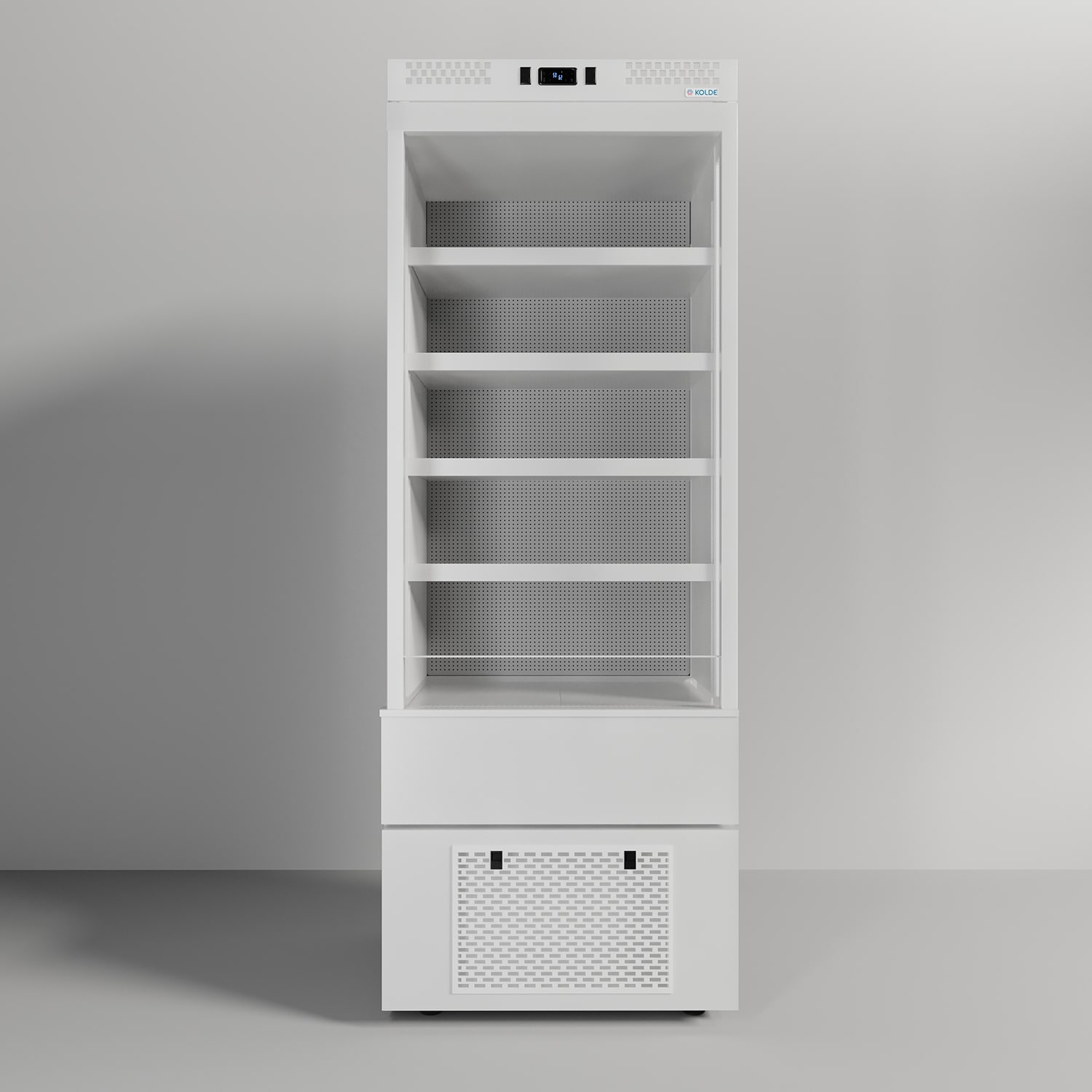 13 - Expositor aberto branco-min Expositor Refrigerado Aberto Vertical Branco 480L
